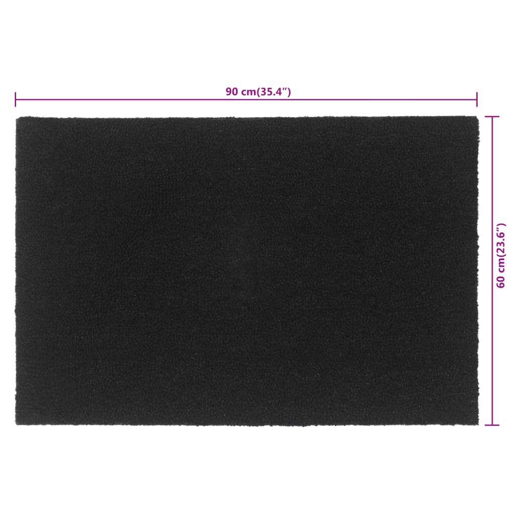 vidaXL Predpražnik črne barve 60x90 cm kokosova vlakna