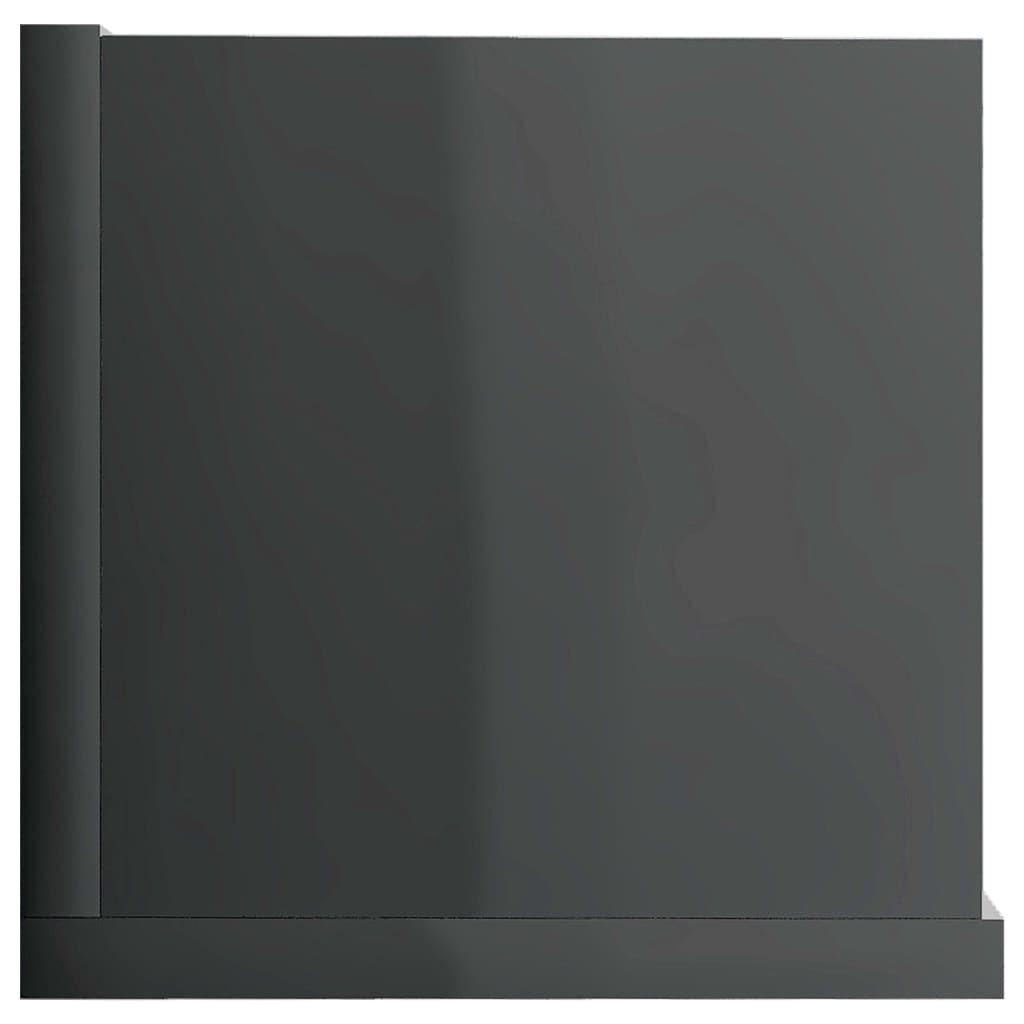 vidaXL Stenska polica za CD plošče visok sijaj siva 100x18x18 cm