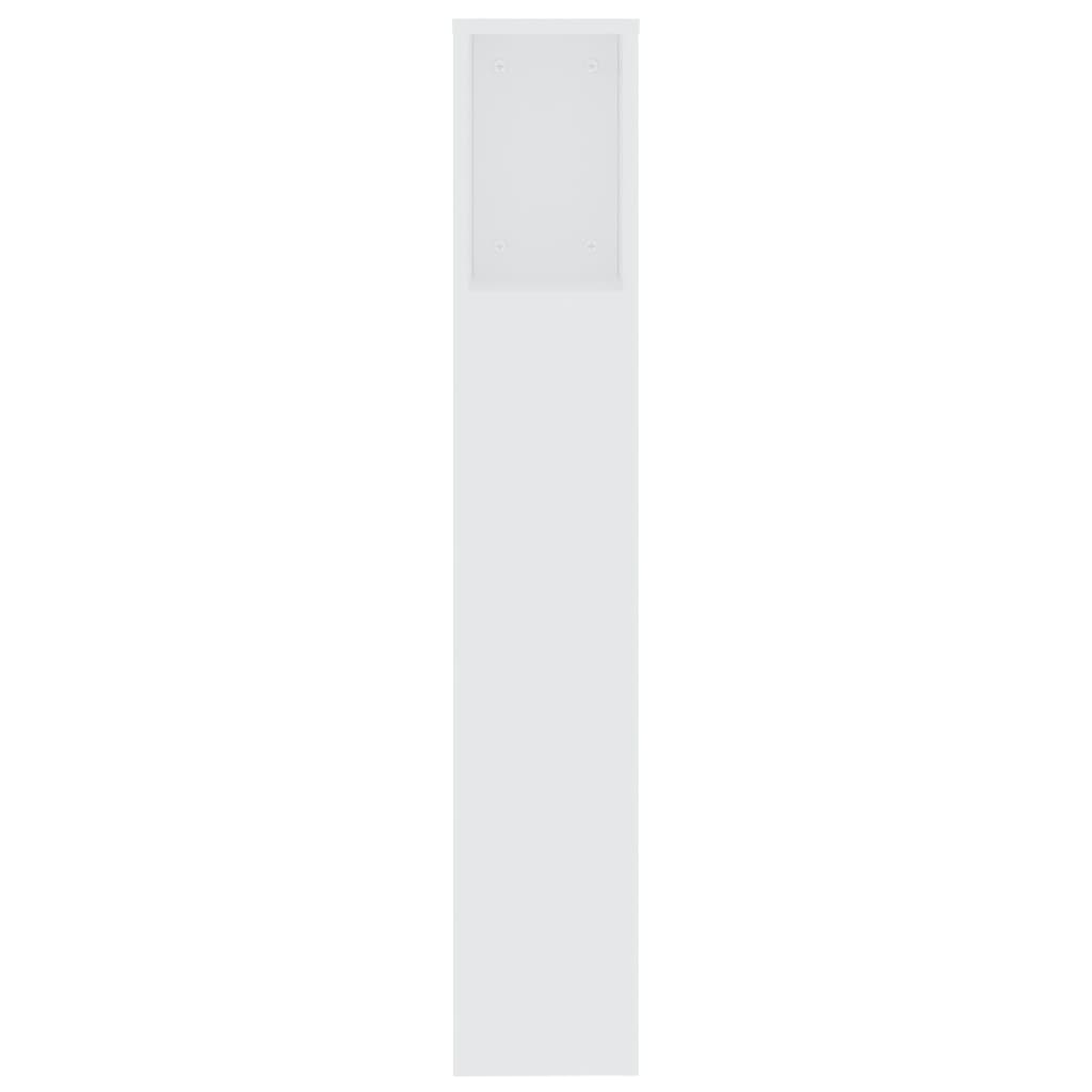 vidaXL Vzglavna omarica bela 200x18,5x104,5 cm