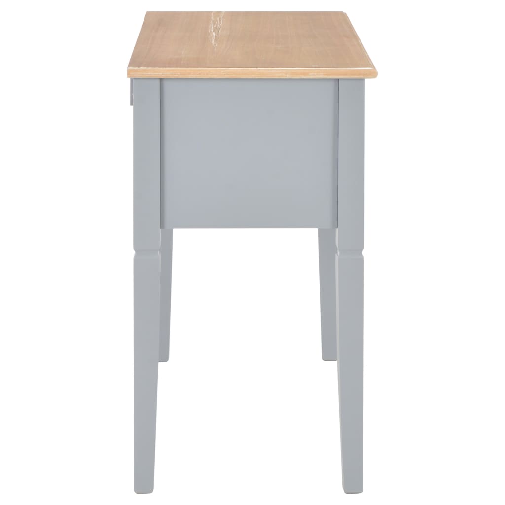 vidaXL Pisalna miza iz lesa 109,5x45x77,5 cm siva
