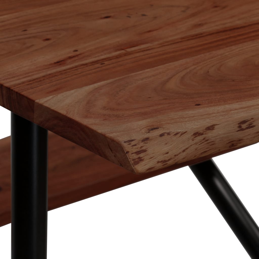 vidaXL Barska miza s klopmi iz trdnega predelanega lesa 120x50x107 cm