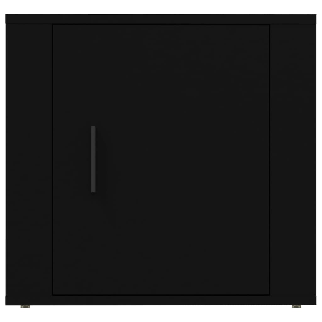 vidaXL Nočna omarica črna 50x39x47 cm