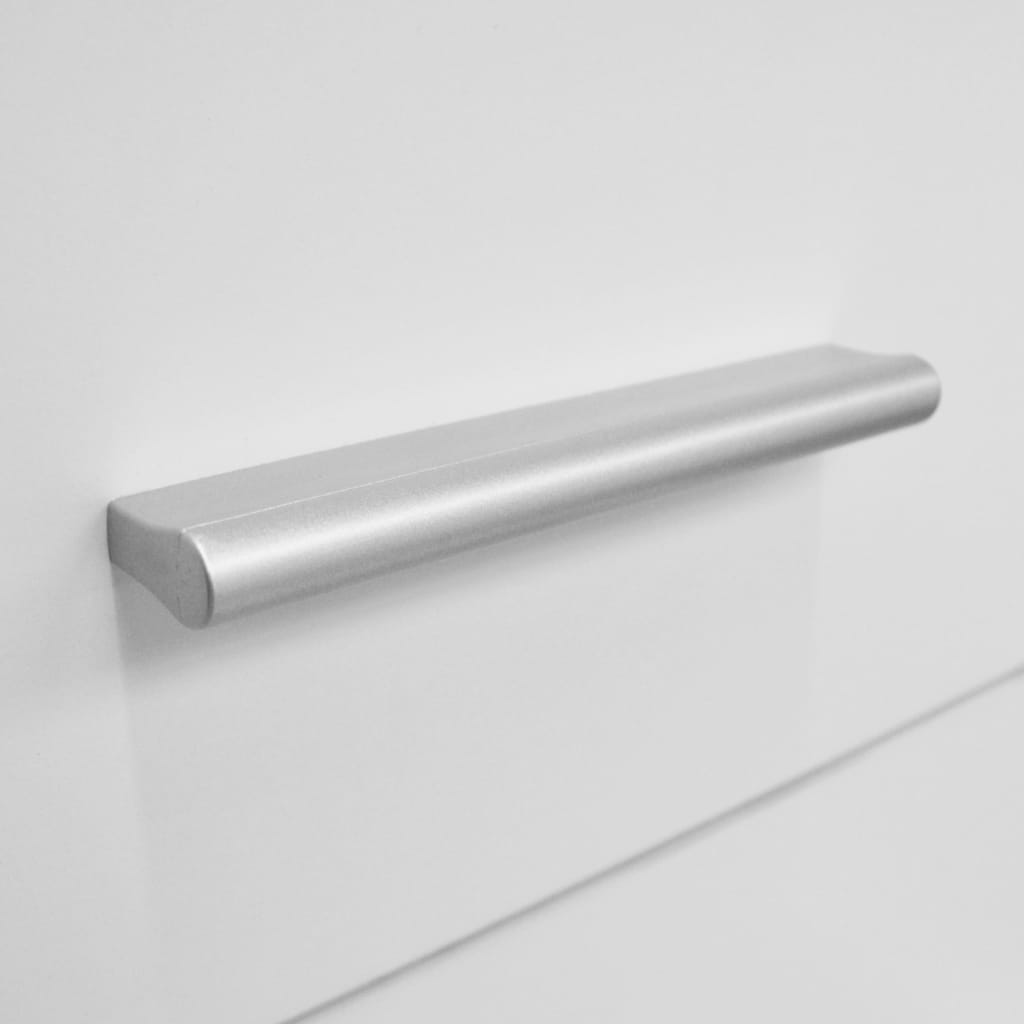 vidaXL Predalnik za shranjevanje iverna plošča 71x35x106 cm bele barve