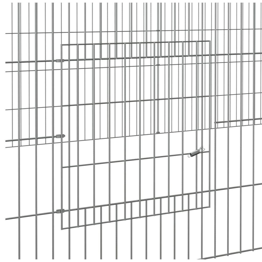 vidaXL 3-delna ograda za zajce 325x109x54 cm pocinkano železo