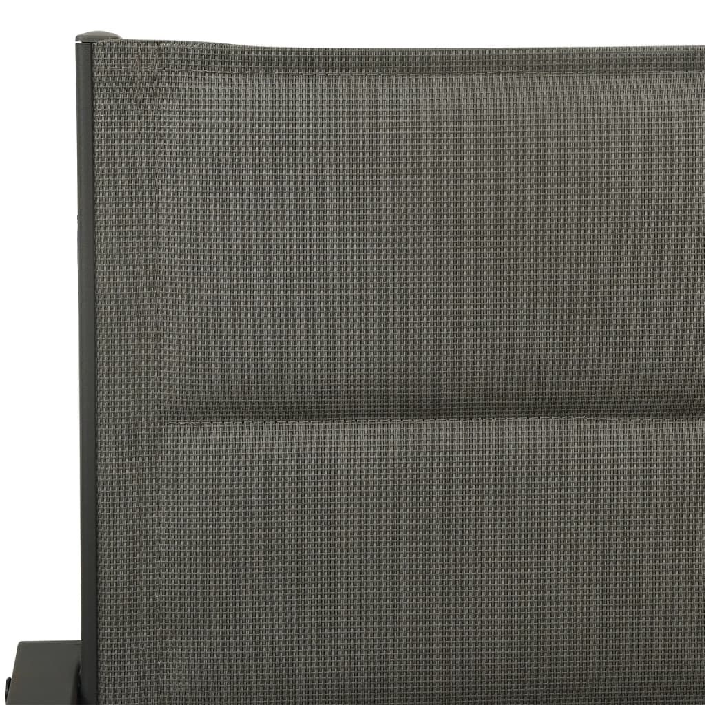 vidaXL Vrtna sedežna garnitura 7-delna črno jeklo in textilene