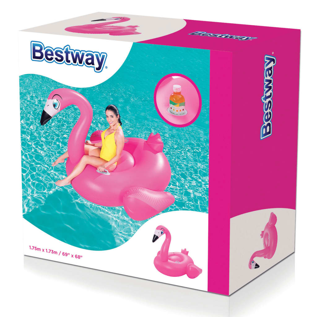 Bestway Napihljiva blazina za bazen flamingo 41119