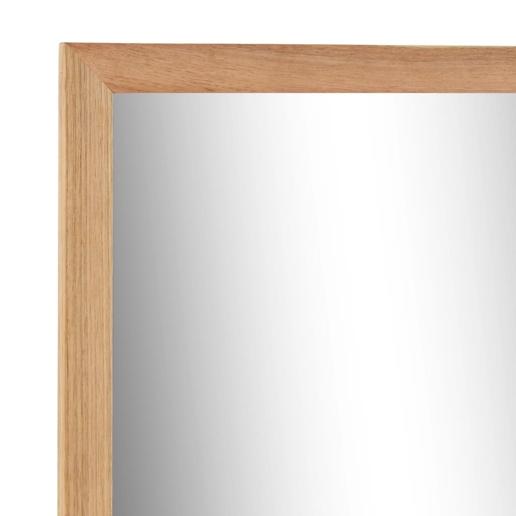 vidaXL Kopalniško ogledalo iz trdne orehovine 60x12x62 cm