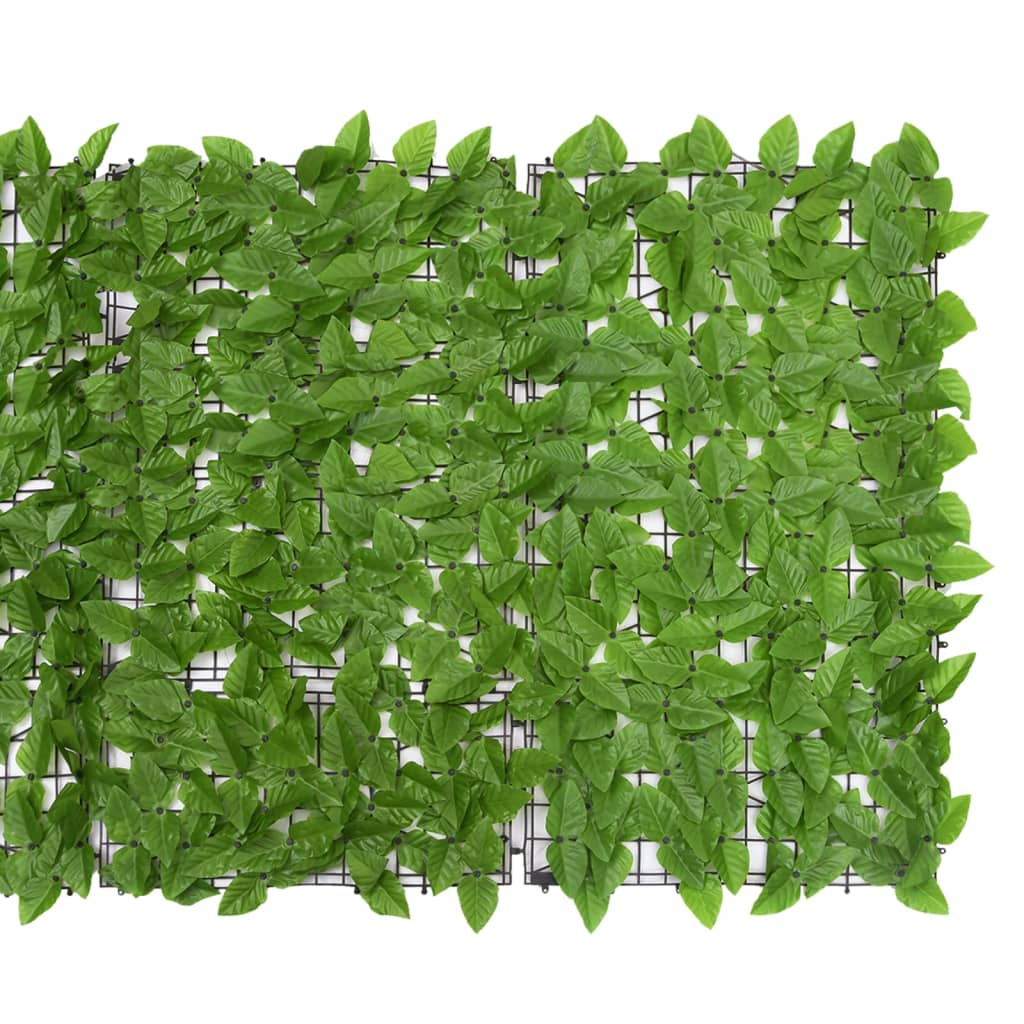 vidaXL Balkonsko platno z zelenim listjem 400x100 cm