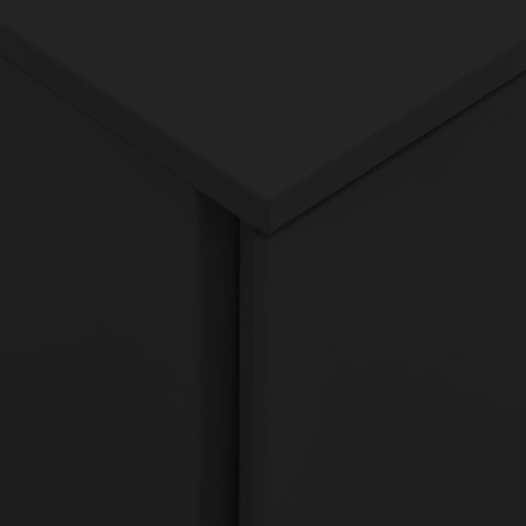 vidaXL Premična arhivska omara črna 39x45x67 cm jeklo