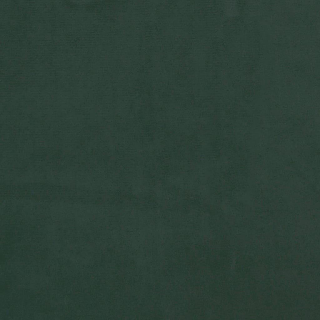 vidaXL Posteljni okvir temno zelen 120x190 cm žamet