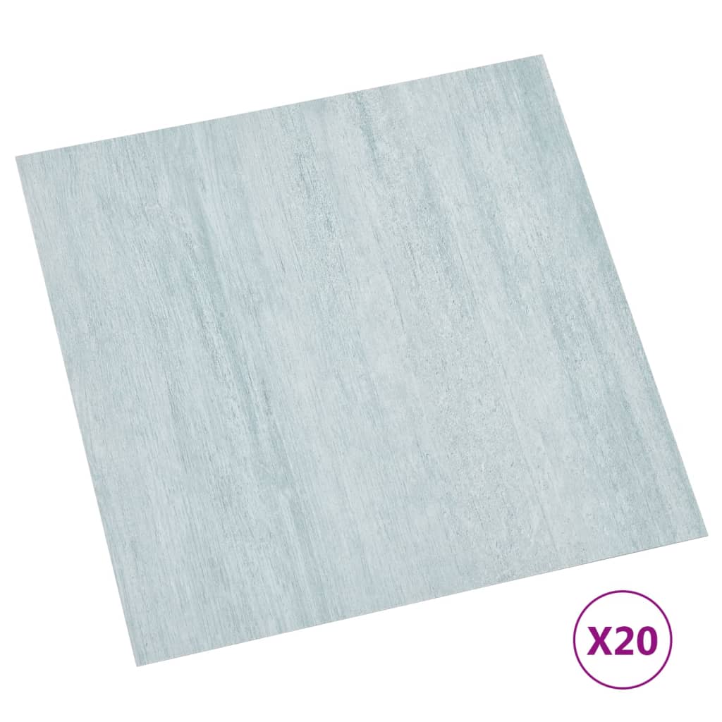 vidaXL Samolepilne talne plošče 20 kosov PVC 1,86 m² zelene