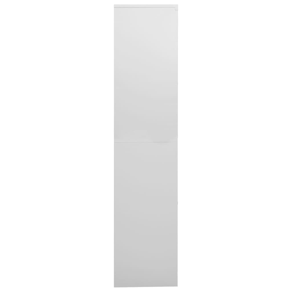 vidaXL Pisarniška omara svetlo siva 90x40x180 cm jeklo in steklo