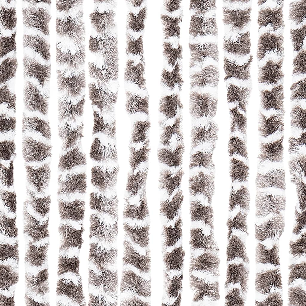 vidaXL Zavesa proti mrčesu taupe in bela 56x185 cm šenilja