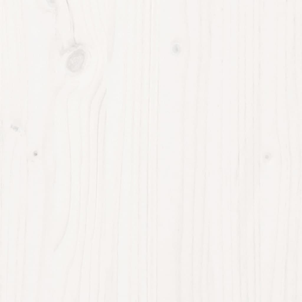 vidaXL Komoda bela 111x34x60 cm trdna borovina