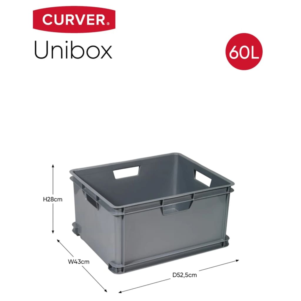 Curver Škatla za shranjevanje Unibox XL 60 L siva