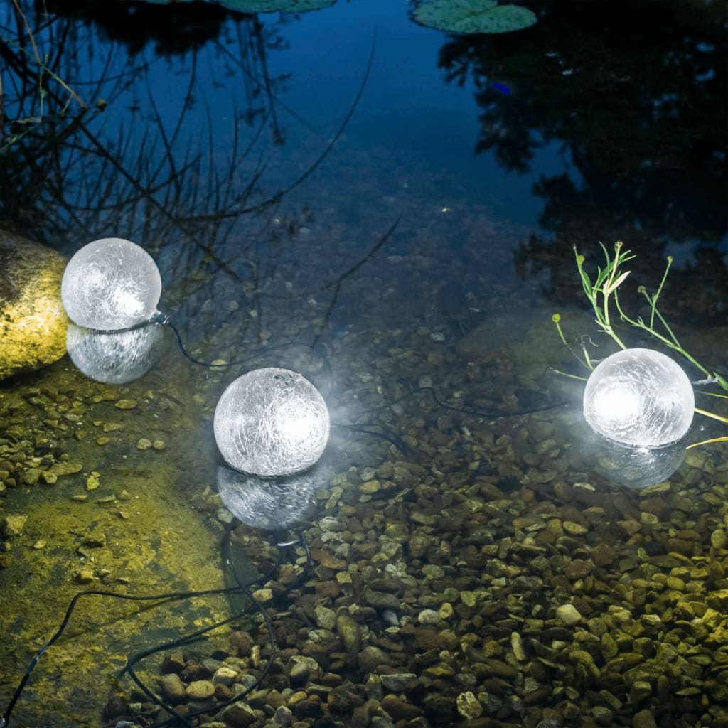 HI Solarna LED plavajoča svetilka za ribnik 9 cm