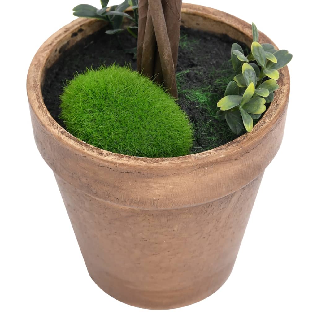 vidaXL Umetna rastlina pušpan 2 kosa z lonci okrogle oblike 56 cm