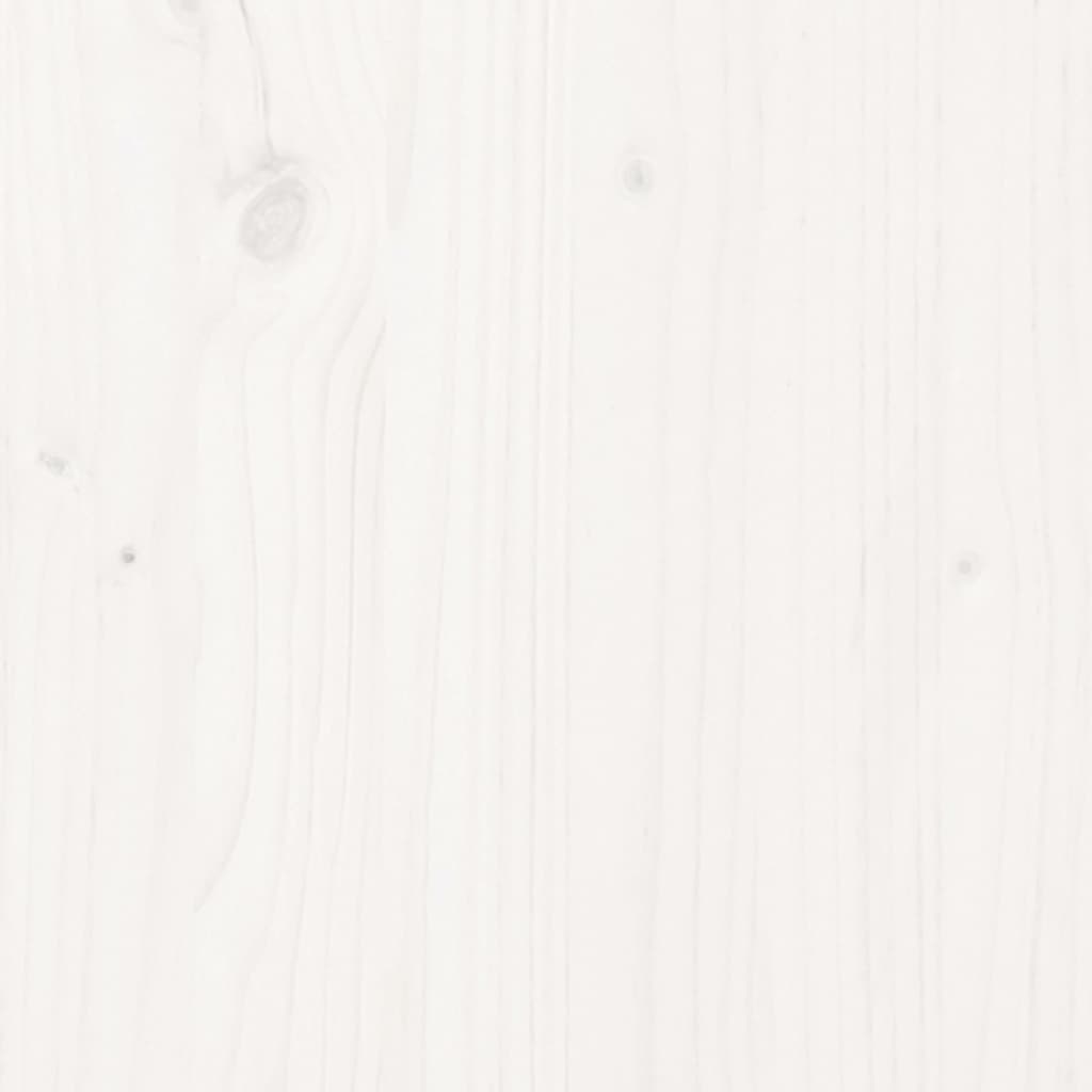 vidaXL Posteljni okvir bel iz trdnega lesa 90x200 cm