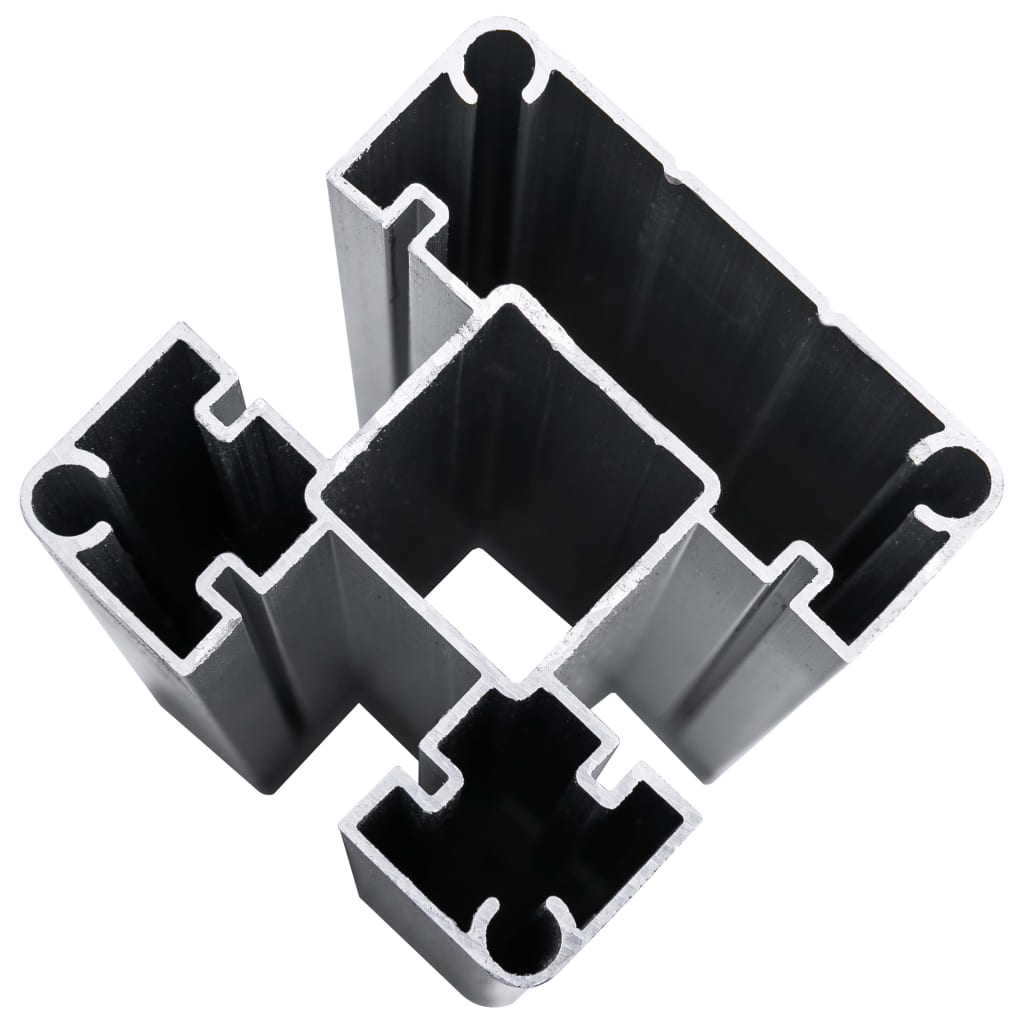 vidaXL Komplet ograjnih panelov WPC 699x186 cm črn