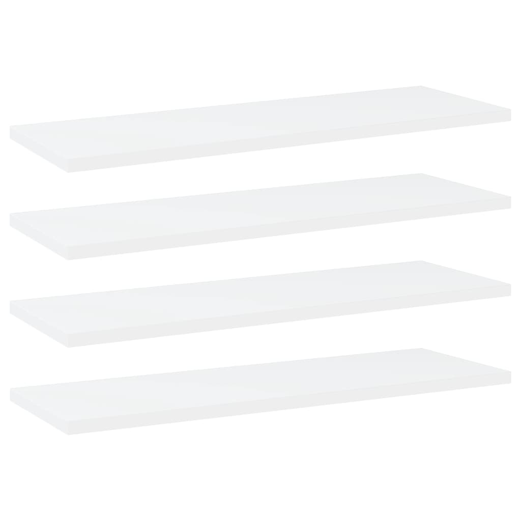 vidaXL Dodatne police za omaro 4 kosi bele 60x20x1,5 cm iverna plošča