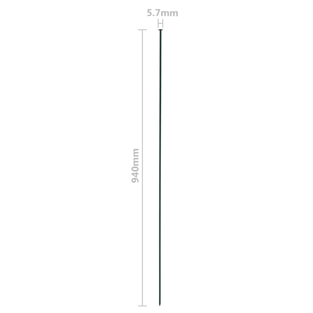 vidaXL Komplet nizke ograje 77,5x64 cm zelen