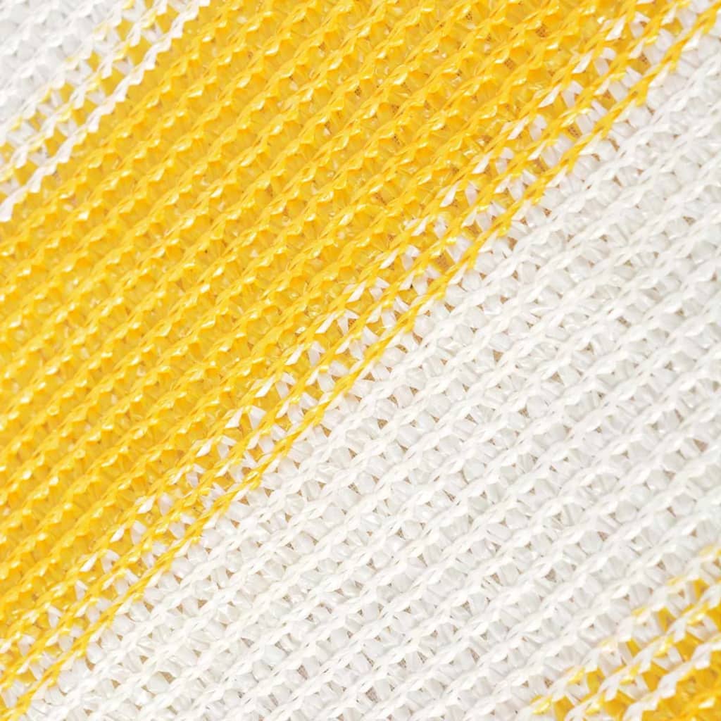 vidaXL Balkonsko platno HDPE 75x400 cm rumene in bele barve