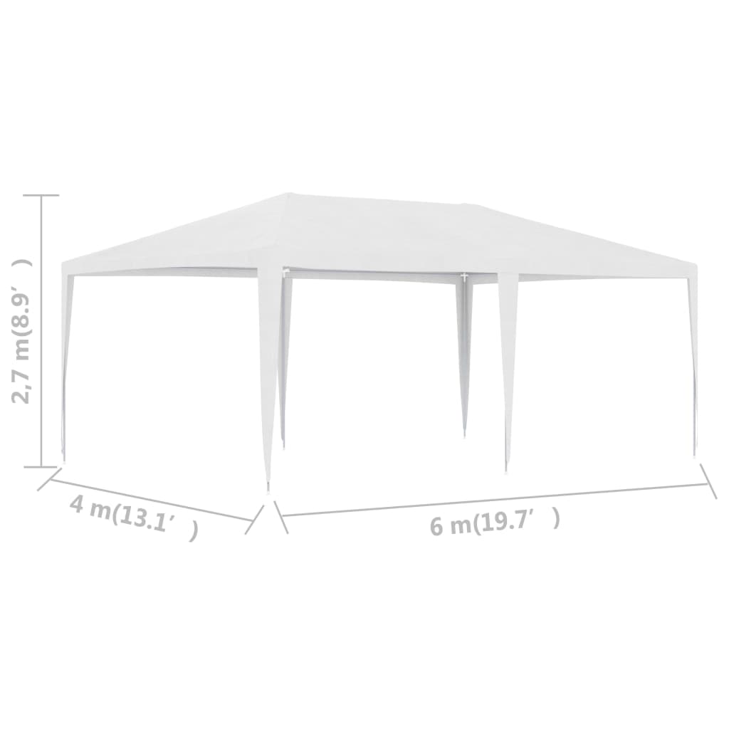 vidaXL Vrtni šotor 4x6 m bel