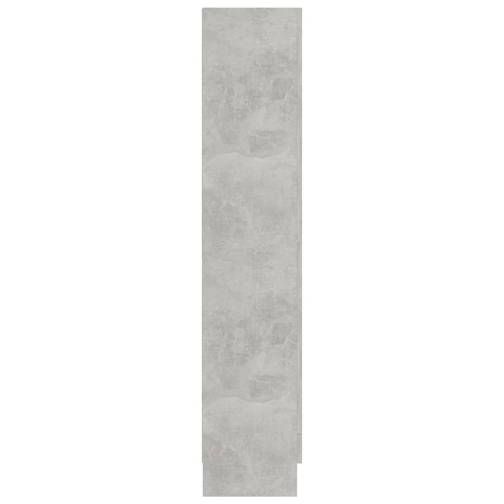 vidaXL Vitrina betonsko siva 82,5x30,5x150 cm iverna plošča