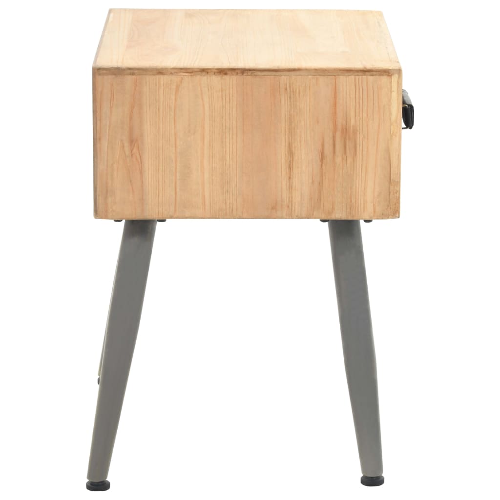 vidaXL Nočna mizica iz trdnega lesa jelke 43x38x50 cm