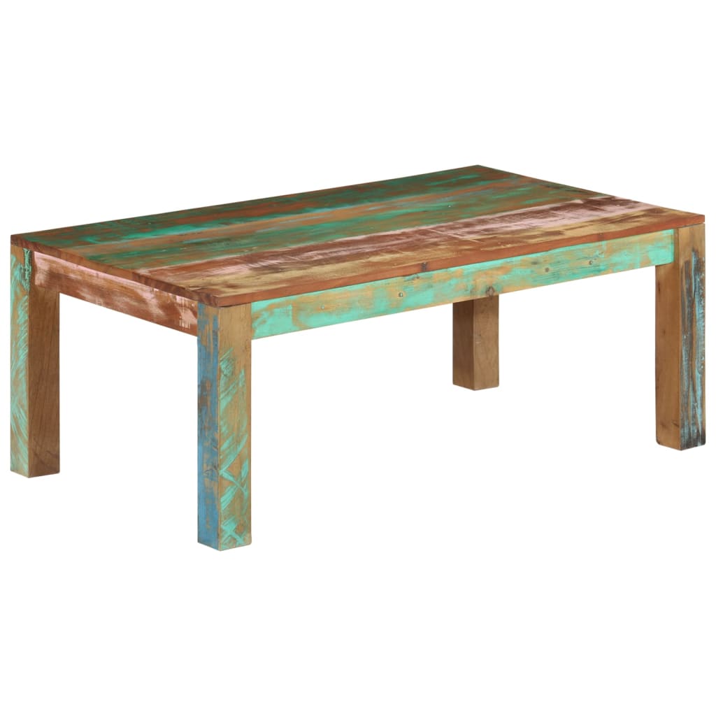 vidaXL Klubska mizica iz trdnega predelanega lesa 100x60x40 cm