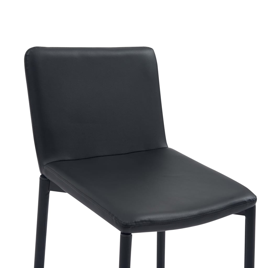 vidaXL Barski stolčki 4 kosi črno umetno usnje