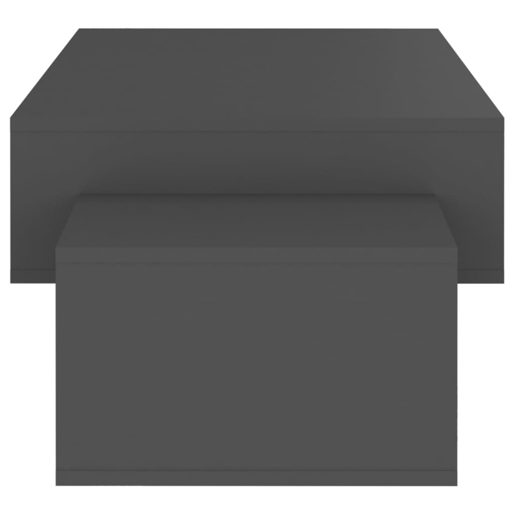 vidaXL Klubska mizica siva 105x55x32 cm iverna plošča
