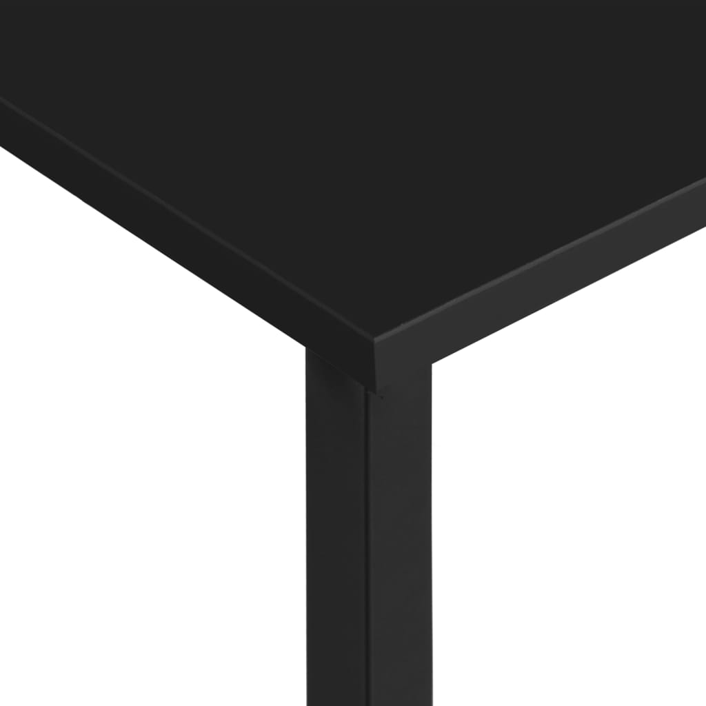 vidaXL Računalniška miza črna 105x55x72 cm MDF in kovina