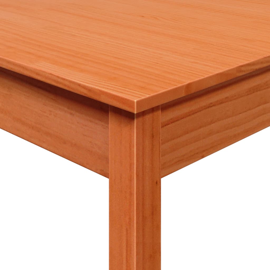 vidaXL Jedilna miza voščeno rjava 55x55x75 cm trdna borovina