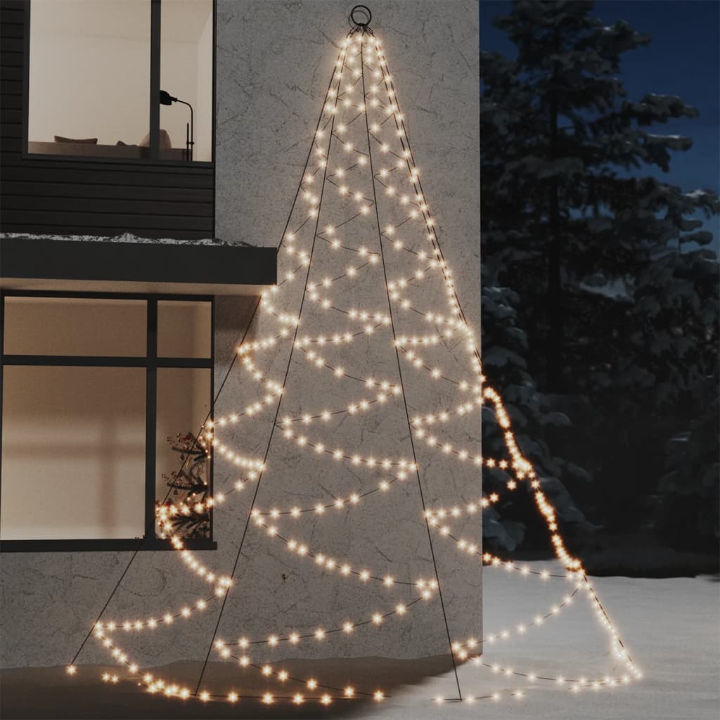 vidaXL Stensko drevesce 720 toplo belih LED lučk 5 m notranje zunanje