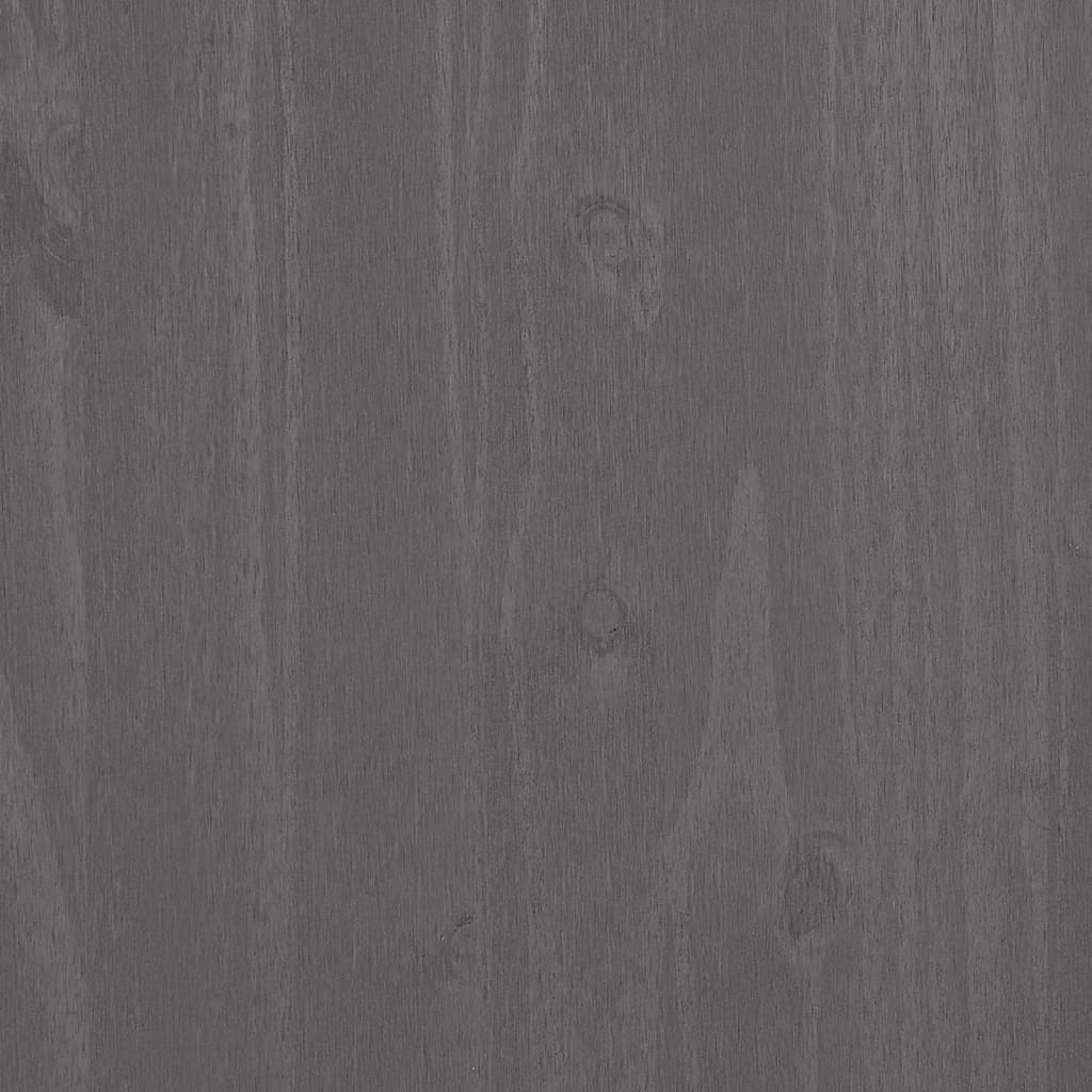vidaXL Komoda HAMAR svetlo siva 85x35x80 cm trdna borovina
