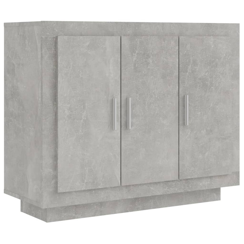 vidaXL Komoda betonsko siva 92x35x75 cm konstruiran les