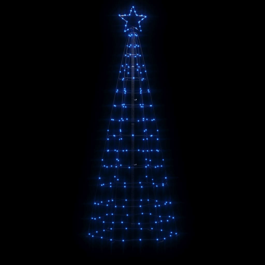 vidaXL Osvetljena novoletna jelka s konicami 220 LED modra 180 cm