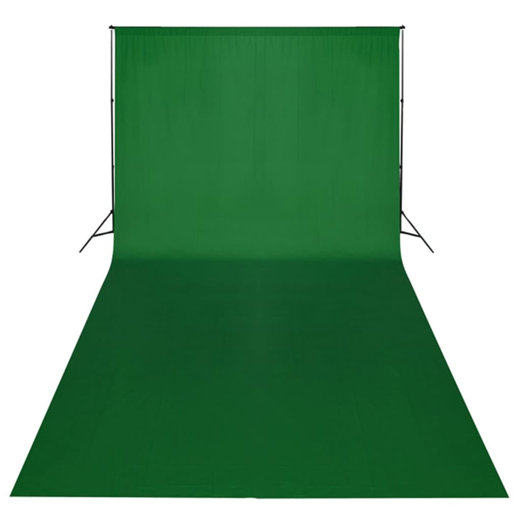 vidaXL Studijski komplet z zelenim ozadjem 600x300 cm in luči