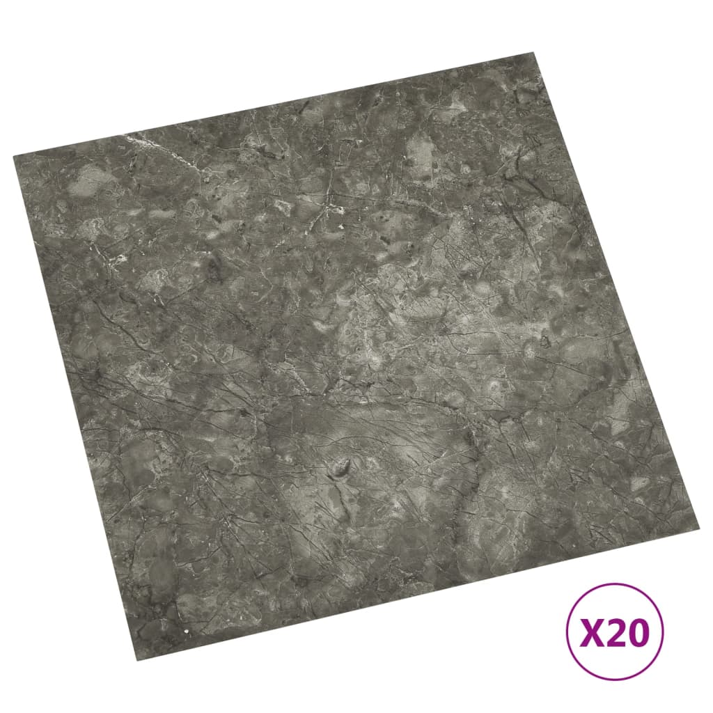 vidaXL Samolepilne talne plošče 20 kosov PVC 1,86 m² sive