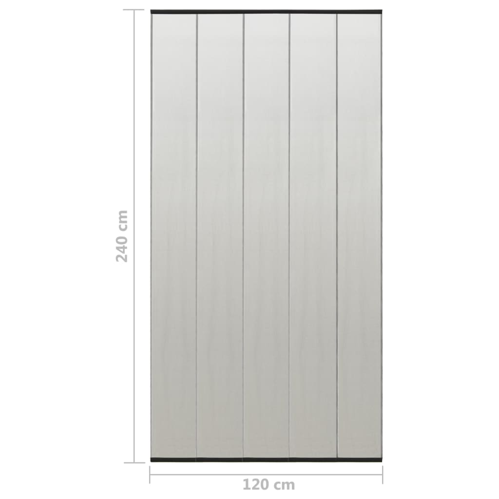 vidaXL Mrežasta zavesa za vrata proti mrčesu 5-delna črna 120x240 cm