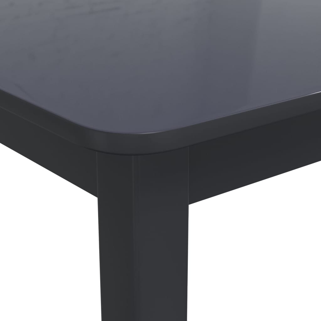 vidaXL Jedilna miza črna 114x71x75 cm trden les kavčukovca