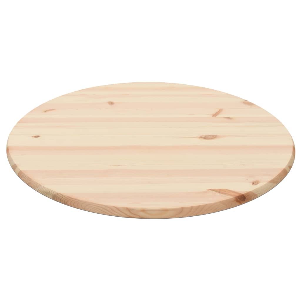 vidaXL Površina za mizo naravna borovina okrogla 25 mm 80 cm