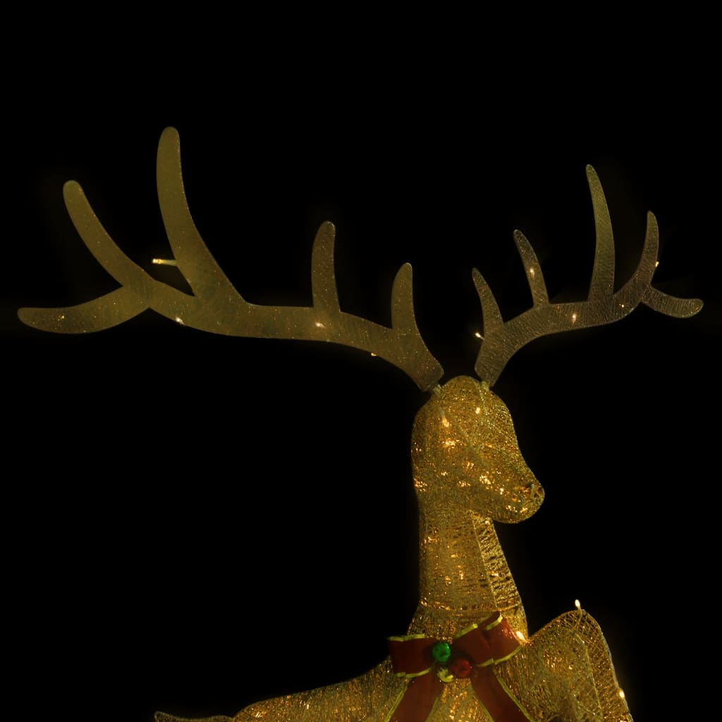 vidaXL Božična dekoracija leteči jelen 120 toplo belih LED lučk