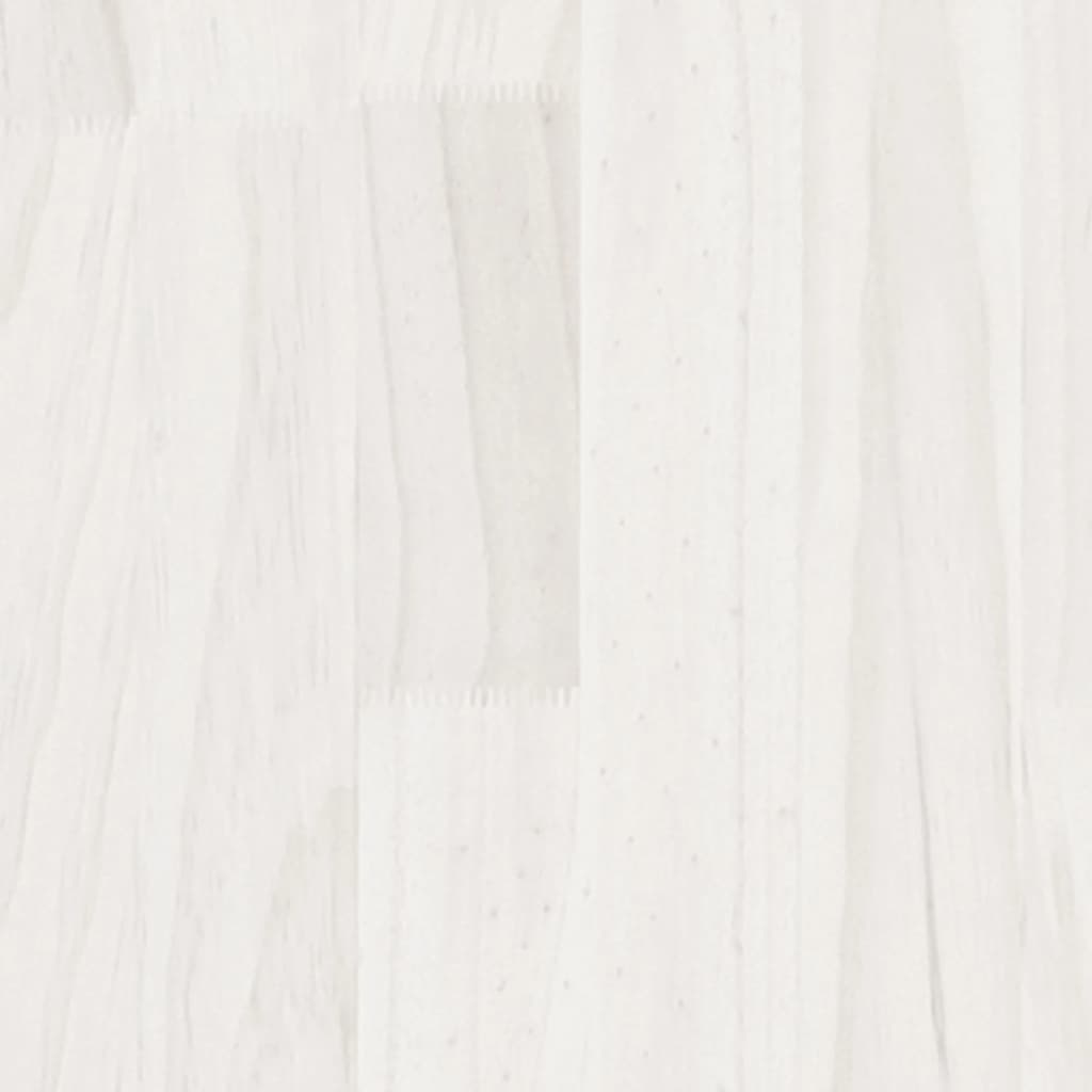 vidaXL Posteljni okvir bel iz trdnega lesa 150x200 cm