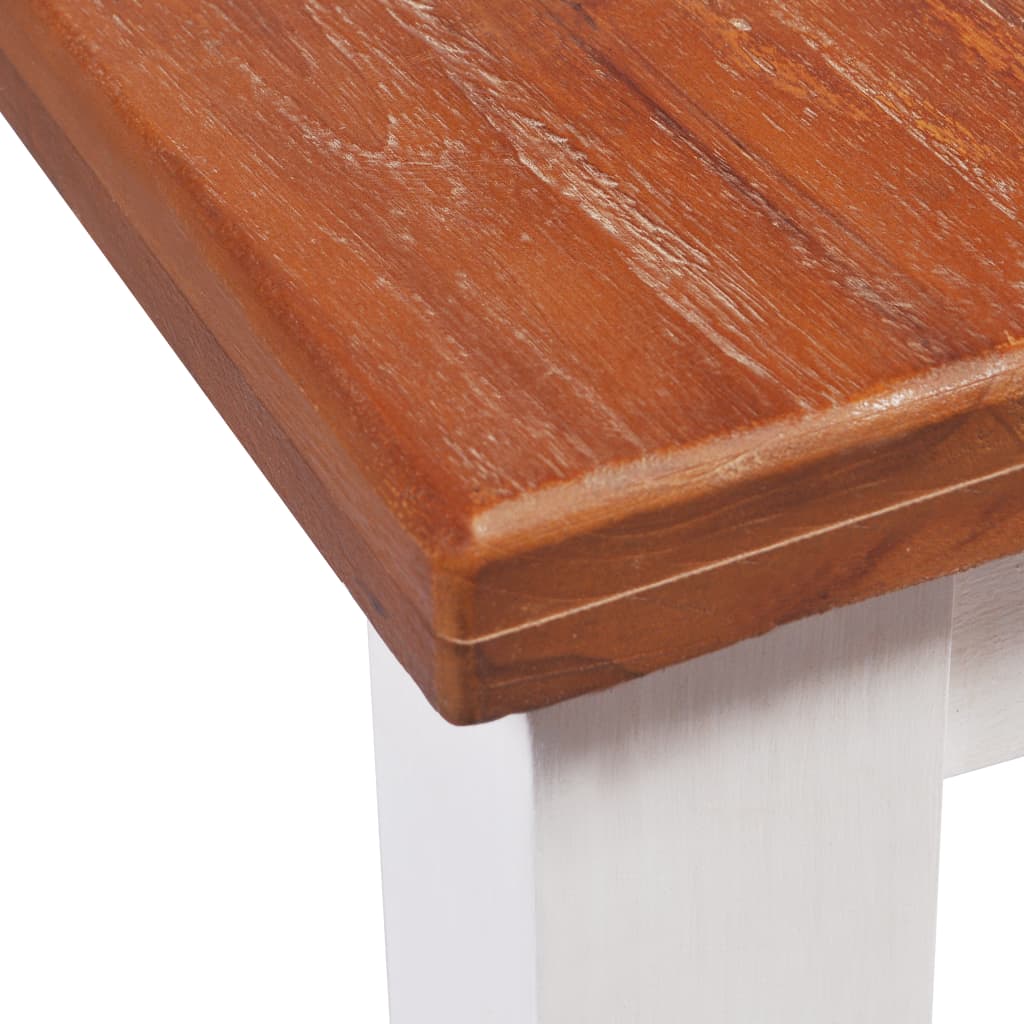 vidaXL Jedilna miza iz masivne tikovine in mahagonija 180x90x75 cm