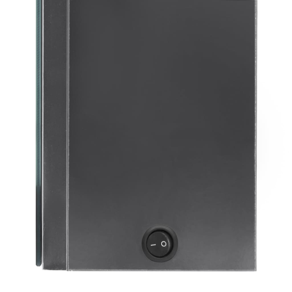 vidaXL LED kopalniška omarica z ogledalom sijoče siva 50x13x70 cm