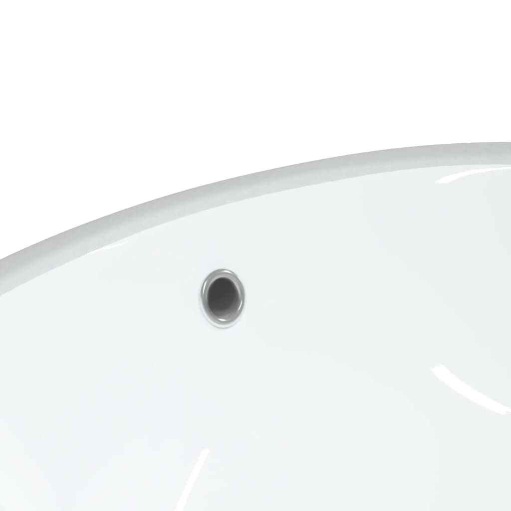 vidaXL Kopalniški umivalnik bel 33x29x16,5 cm ovalen keramičen