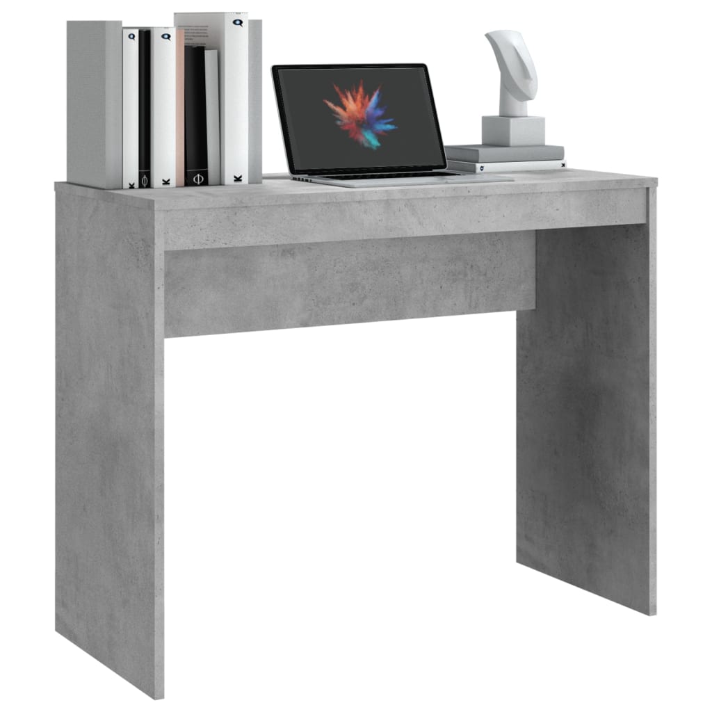 vidaXL Pisalna miza betonsko siva 90x40x72 cm iverna plošča