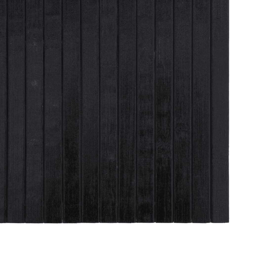 vidaXL Preproga pravokotna črna 100x400 cm bambus